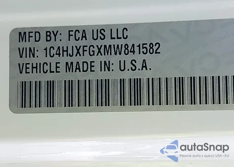 2021 Jeep Wrangler Unlimited Rubicon 4X4 из США, поврежденный, VIN 1C4HJXFGXMW841582